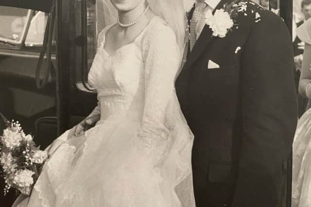 Nan and Peter McQueen on their wedding day.