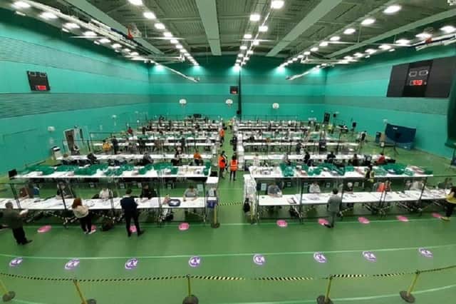 The count scene at Michael Woods Sports centre (Pic: Jon Brady)
