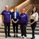 Megan Laird, from Kennoway, with Jenny Gilruth at the Scottish Parliament