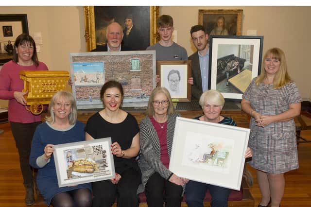 The presentation of the winning artworks from the 2019 Fife Art competition to NHS Fife. Pic: George McLuskie.