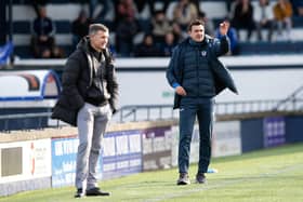 Raith boss Ian Murray (right) pictured with Cove manager Jim McIntyre on Saturday Pic by Sammy Turner/SNS Group