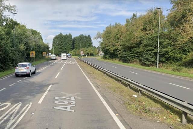 The A92 road closure comes into effect next week