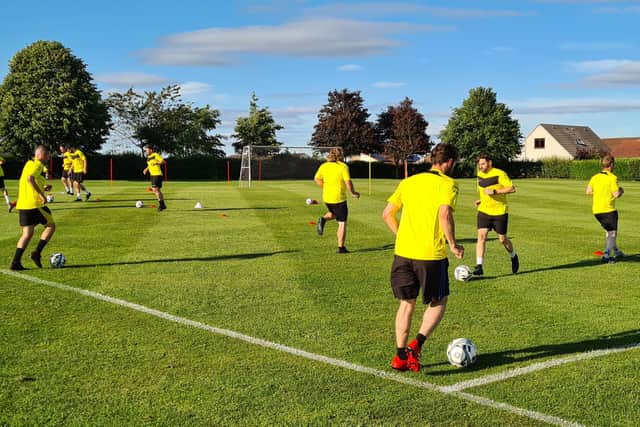 The Fife Thistle squad are put through their paces ahead of the new season starting