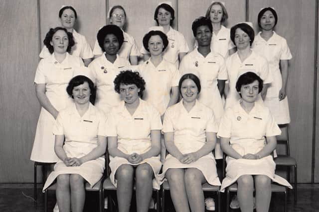 Trainee nurses in the class of 1978-79 at the School of Midwifery, Kirkcaldy.(PIc: ONFIfe)