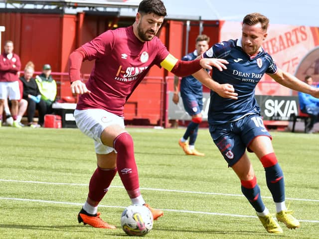 Lewis Vaughan in action for Raith Rovers against Kelty Hearts in the Fife Cup on Saturday (Photo: Eddie Doig)