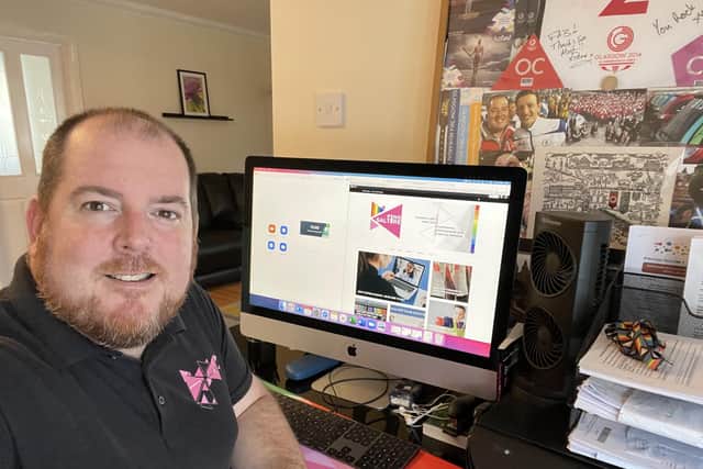 Stuart Duffy, founder of Pink Saltire, has found himself working from home during the COVID-19 pandemic