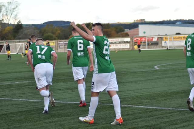 Kyle Connell's second half goal put the Fifers on their way to all three points at Bayview on Saturday. Pic by Kenny Mackay