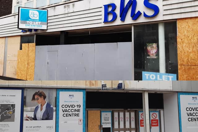 Two Kirkcaldy High STreet eyesores - the premises once occupied by BhS and M&S