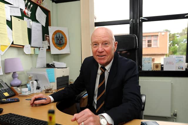 Kirkcaldy High School's retiring headteacher Derek Allan praised pupils for their hard work in such challenging times.  Pic: Fife Photo Agency.