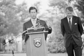 Prince Charles on a visit to Glenrothes in 1988 as part of the town's 40th anniversary celebrations.