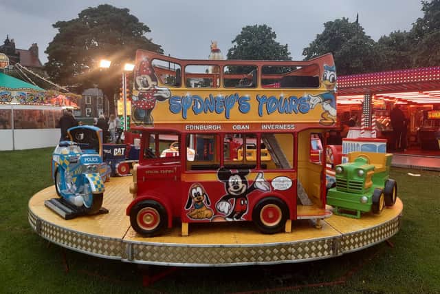 A ride for the young one sat Burntisland Shows on the town's Links (Pic: Fife Free Press)
