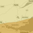 Amber and yellow weather warnings for wind are in place for Fife on Sunday and Monday.  (Pic: Met Office)