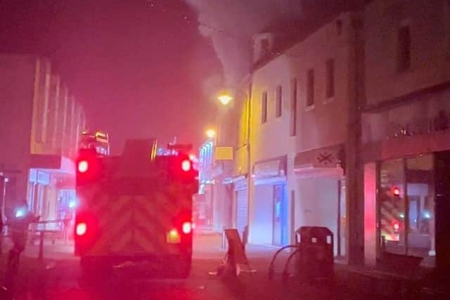 Fire crews tackle the latest blaze to hit Leven High Street (Pic Fife Jammer/facebook.com/fifeJFL)