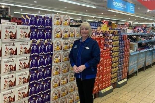 Jill Riley celebrates her 15th year working at Aldi this year