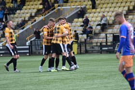 The Methil men are all smiles after Liam Watt's opener