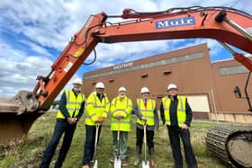 From left to right: David Fairweather, business development director, Muir Construction; Gregor King, Westway asset manager, Canmoor; Jim Nicol, Westway site manager, Alan Muir, managing director, and Iain Smalls, contracts manager, Muir Construction (Pic: Submitted)
