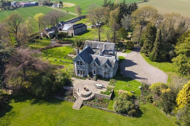Aerial view of main house.