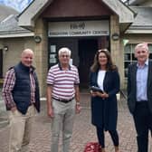 Surgery meeting: Alan McIlravie, Provost Kinghorn Community Council with community council member Rojer Diggins,  along with Cllr Julie McDougall and Alex Rowley