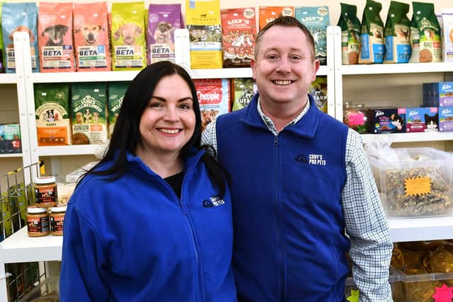 Gary's Pro Pets   - owner Gary Reekie with wife Llana -(Pic: Fife Photo Agency)