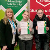 Climate Change Scholarship Winners Jorja Mitchell, Evie West and Courtney Hickman (Pic: Fife College)