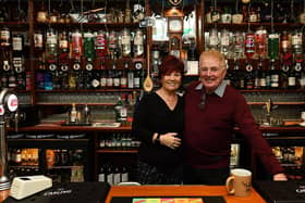 The Heritage Bar owners Dixie and Bill Forbes  at their pub in High Street, Kirkcaldy (Pic: Fife Photo Agency)