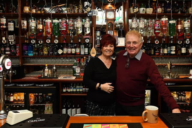 The Heritage Bar owners Dixie and Bill Forbes  at their pub in High Street, Kirkcaldy (Pic: Fife Photo Agency)