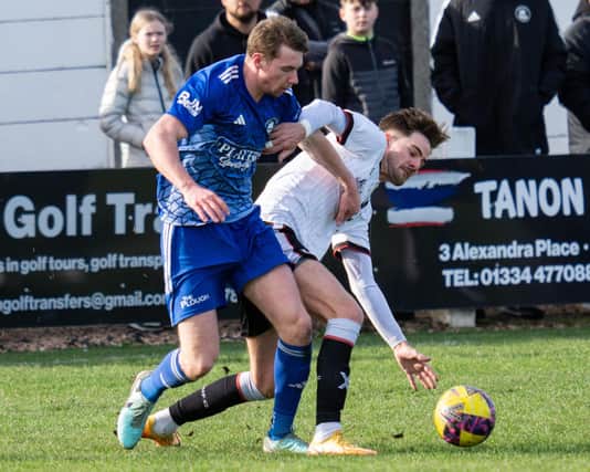 Scott Reekie (right) opened scoring for Saints against Camelon (Pics Kristopher Dowell)
