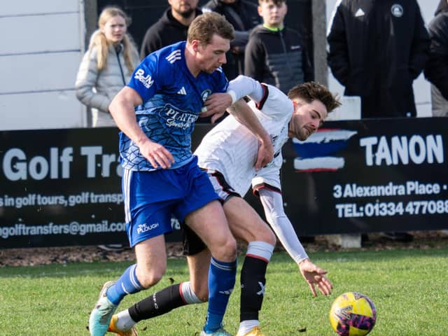 Scott Reekie (right) opened scoring for Saints against Camelon (Pics Kristopher Dowell)
