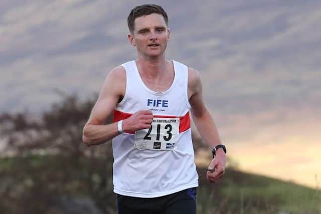 Fife Athletic Club's Lewis Rodgers finished in first place at the Glen Clova Half Marathon in 1:08:29.