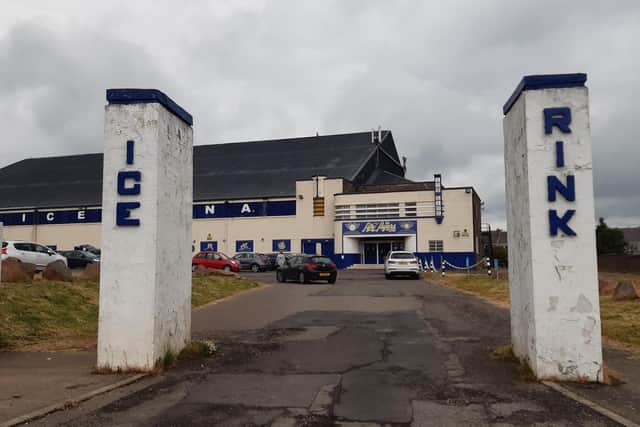 The familiar pillars at the entrance to Fife Ice Arena (Pic: Scott Louden)