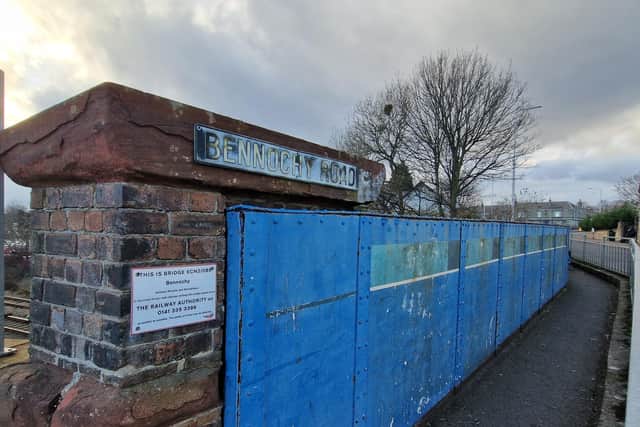 The familiar sight of the old bridge over Bennochy Road | Pic Fife Free Press