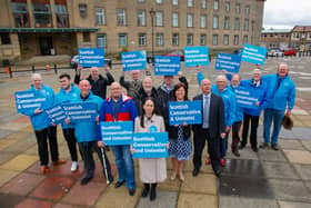 Launch of the Conservative manifesto launch outside Kirkcaldy Town House (Pic: Scott Louden)