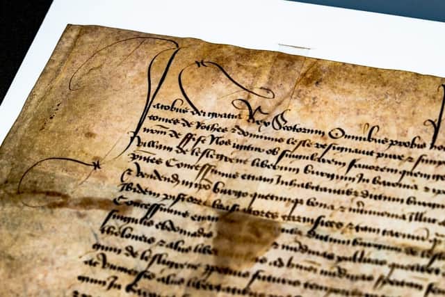 A glimpse into Fife's archives includes historic charters (Pic: OnFife)