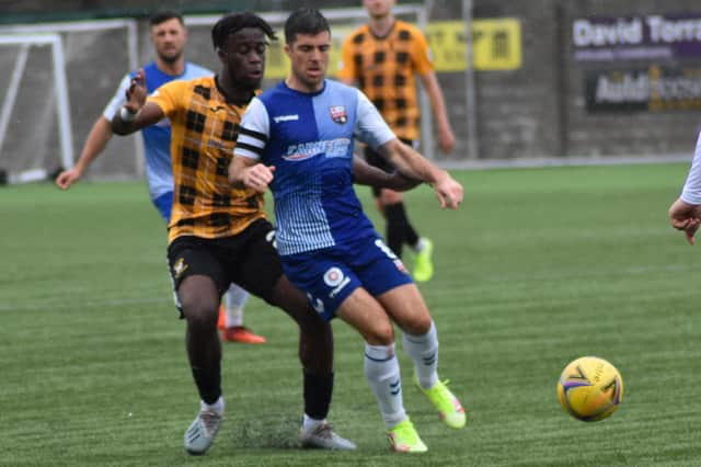 Andrew Osei-Bonsu appeared as a second half sub during the weekend's defeat. Pic by Kenny Mackay