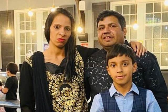 Edina Olahova and her nine-year year old son Rana Haris Ali, pictured with her husband Waris Ali, died in Loch Lomond last July. Mr Ali was pulled to safety. A close family friend also drowned in the incident.