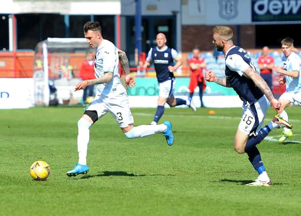 Kieran MacDonald in action against Dundee (Pic: Fife Photo Agency)