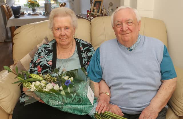 Richard and Margaret Martin celebrated their 70th  wedding anniversary on March 28.  Pic: Andrew Beveridge.