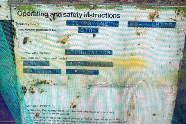 The nature of mining meant that health and safety warnings were everywhere.
Signage is being preserved as much as possible by developers