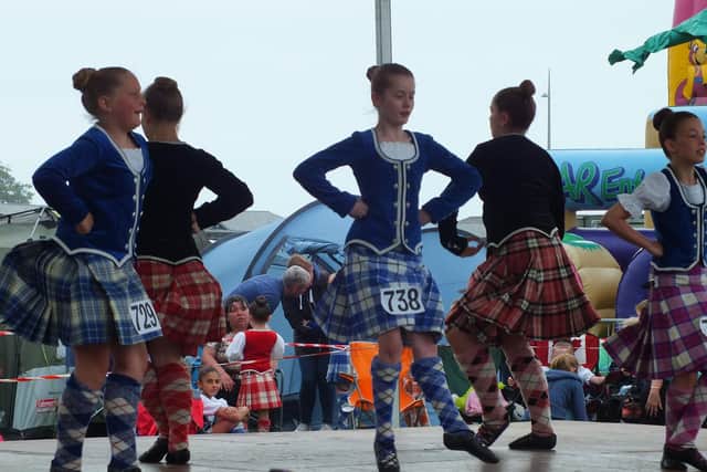 Highland dancers wowing the crowd at previous Highland Games in Fife.