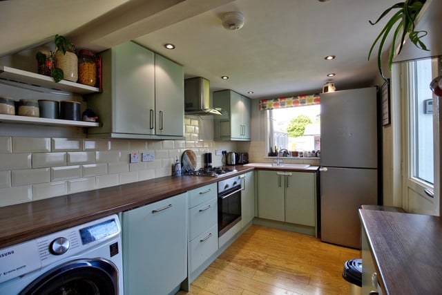 It has a modern, refitted kitchen