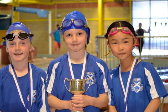 The young swimmers savour their success