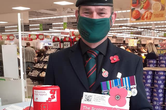 Carlton Herd collecting for the Scottish Poppy Appeal