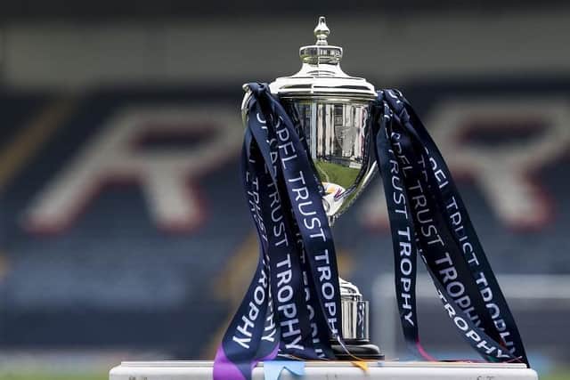 The SPFL Trust Trophy at Stark's Park (Photo: SNS Group)