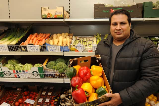 Faiz Rehman, owner of Greens Grocers, which opened last week. Pic:  Fife Photo Agency