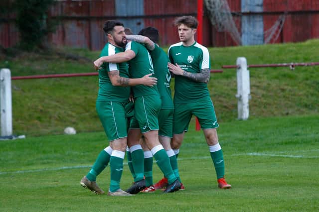 Thornton Hibs beat Camelon Juniors 4-3 after extra time on Saturday to progress into the third round of the South Challenge Cup (Pics by Scott Louden)