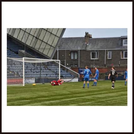 Owen Andrew nets his second against Lochgelly (Pic Ron Walker)