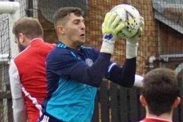 An injury to Scott Costello (pictured) led to Shippy signing 16-year-old keeper Cole Miller (Pic Burntisland Shipyard)
