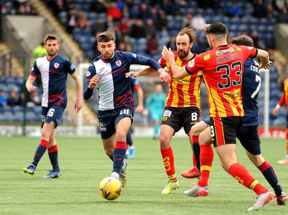 Ethon Varian in action against Partick.(Pic: Fife Photo Agency)