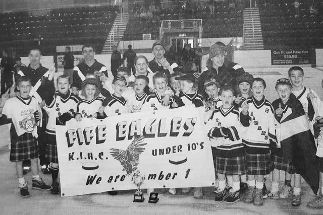 Ice hockey team Fife Eagles, coached by Frank Morris, triumphed at the Hockey UK.
Pictured are: Renny Marr, Harvey Leicester, Craig Moore, Bethany Scoon, Matthew Farmer, Michael Benvie, Jack Huchison, Buce Davidson. Macaulay Sala, Liam Morris, Sean Cochrane, Graeme Allan, Joshua Smith, Blair Campbell, Jaden Kirk, Gavin Finlayson, Colin Fisher and Taylor Cunningham.