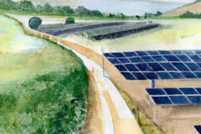 The developer's impression of the solar farm (Pic: SubmItted)